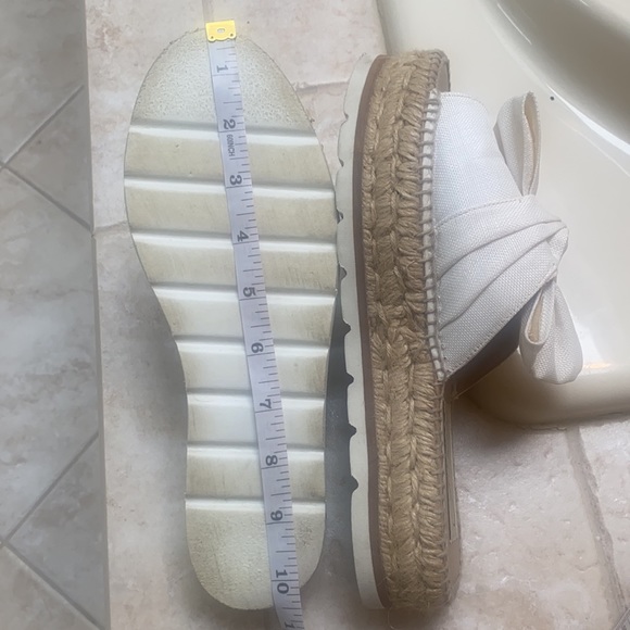 EUC Gaimo Spain Espadrille Platform Slides Linen Bow 39 - Picture 11 of 11